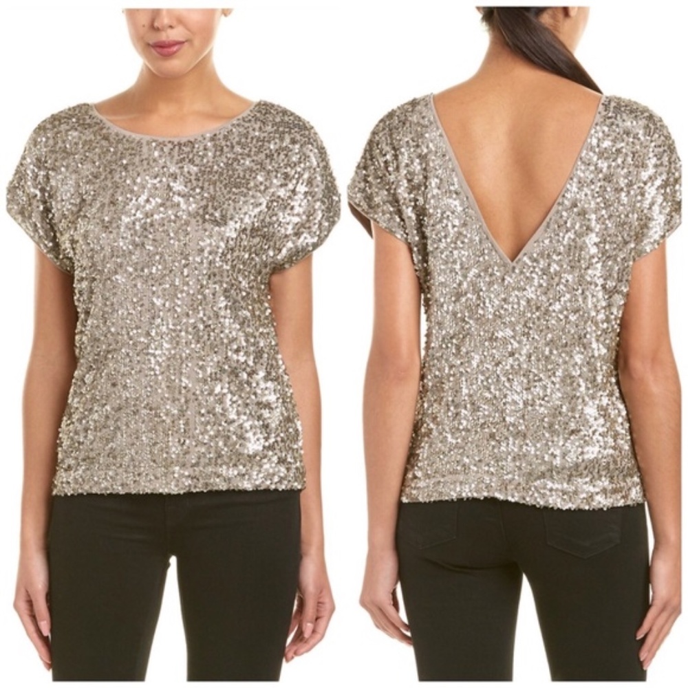 TART Collection Sequined V-Back Farrah Top